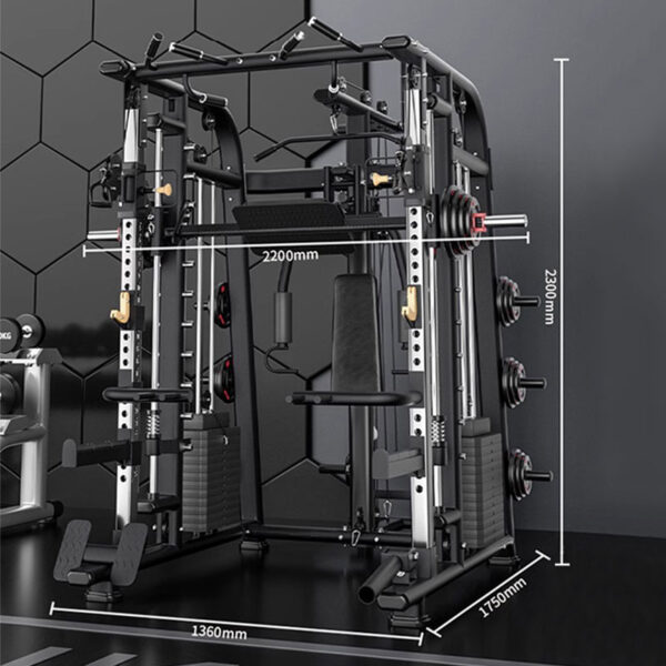 Home GYM Multi-Function Squat Rack Power Cage with Smith System - Image 5