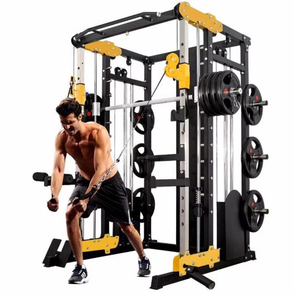 Best All In One Squat Weight Lifting Rack Home GYM Tarining Smith Machine - Image 4