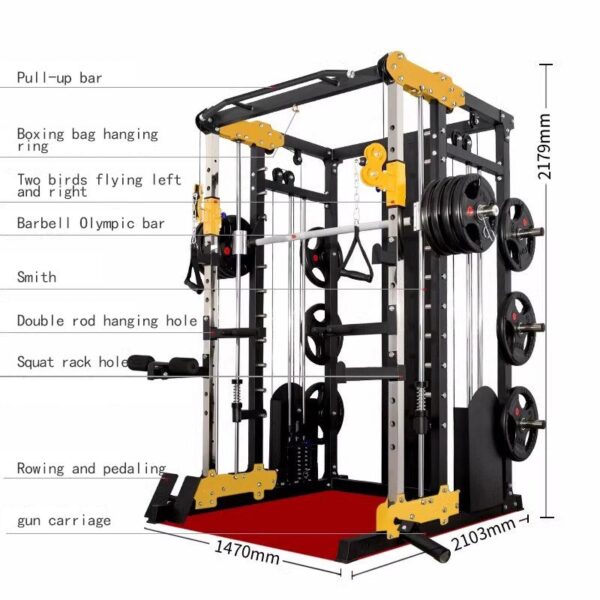 Best All In One Squat Weight Lifting Rack Home GYM Tarining Smith Machine - Image 5